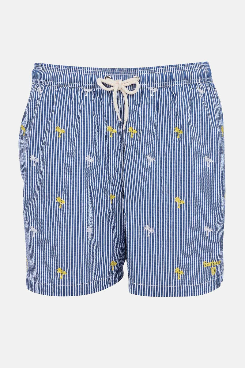 Palm Stripe Swim Short